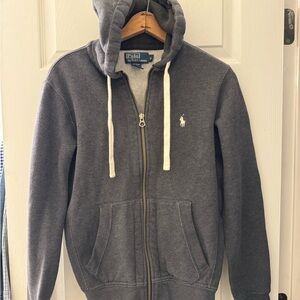 Polo Ralph Lauren full zip sweatshirt material jacket. Like new.